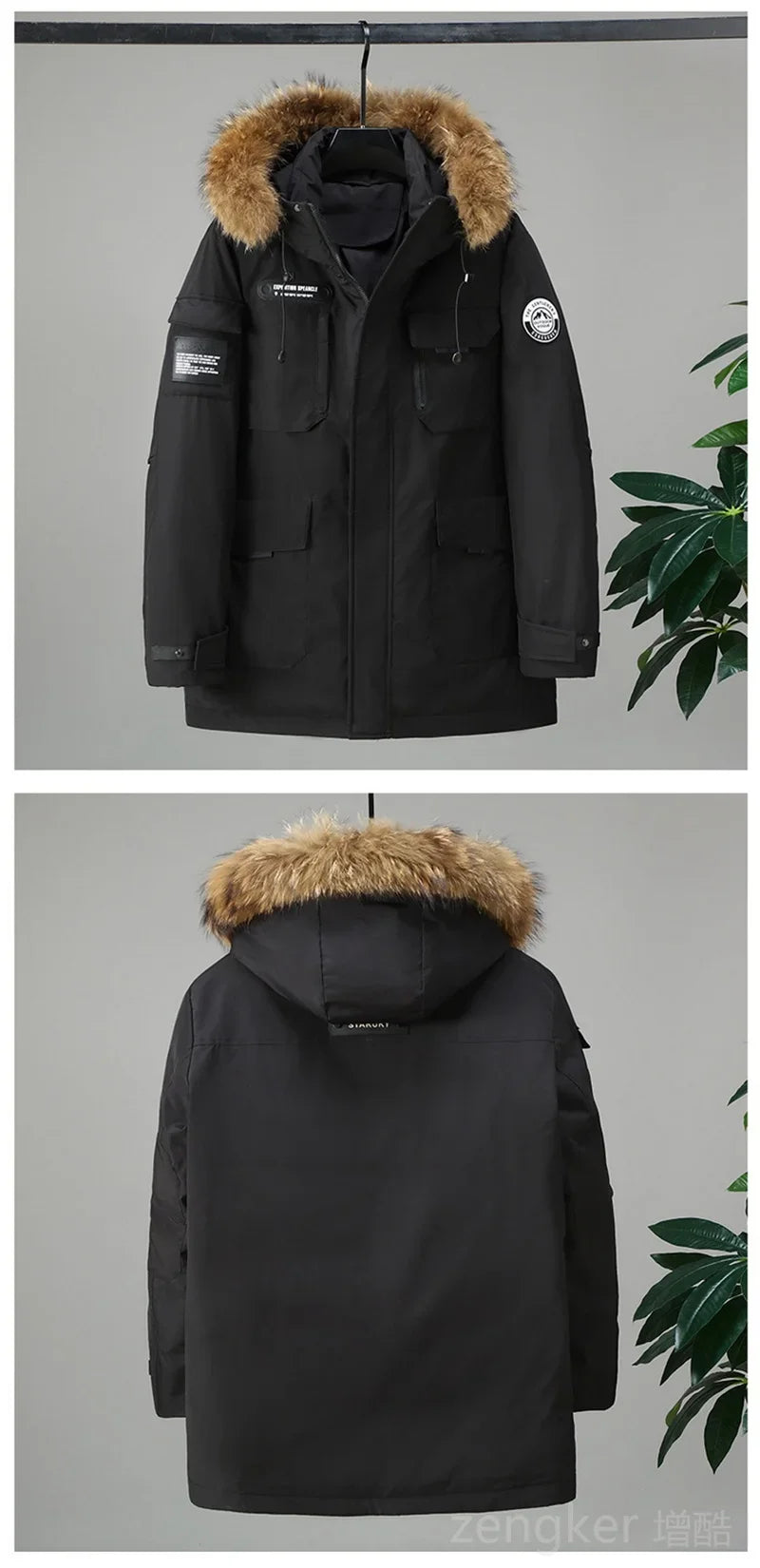 Big size  winter jackets for men women workwear hooded medium-length winter thick down jacket 12XL puffer jacket men 11XL 10XL