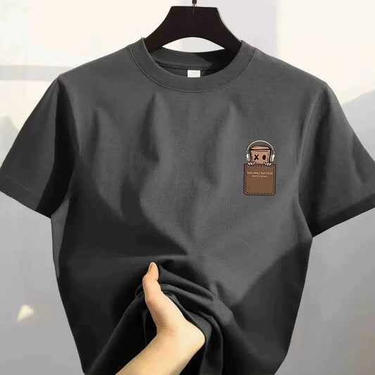 American Vintage Oversized Cotton T‑Shirt – Unisex Short‑Sleeve Streetwear Round‑Neck Top