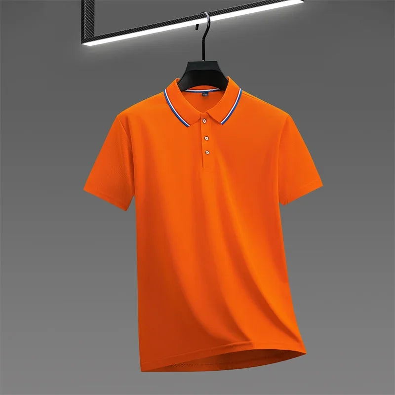 2025 Men’s Solid‑Color Polo Shirt – Summer Casual Short‑Sleeve Fashion Top | Comfortable & Versatile