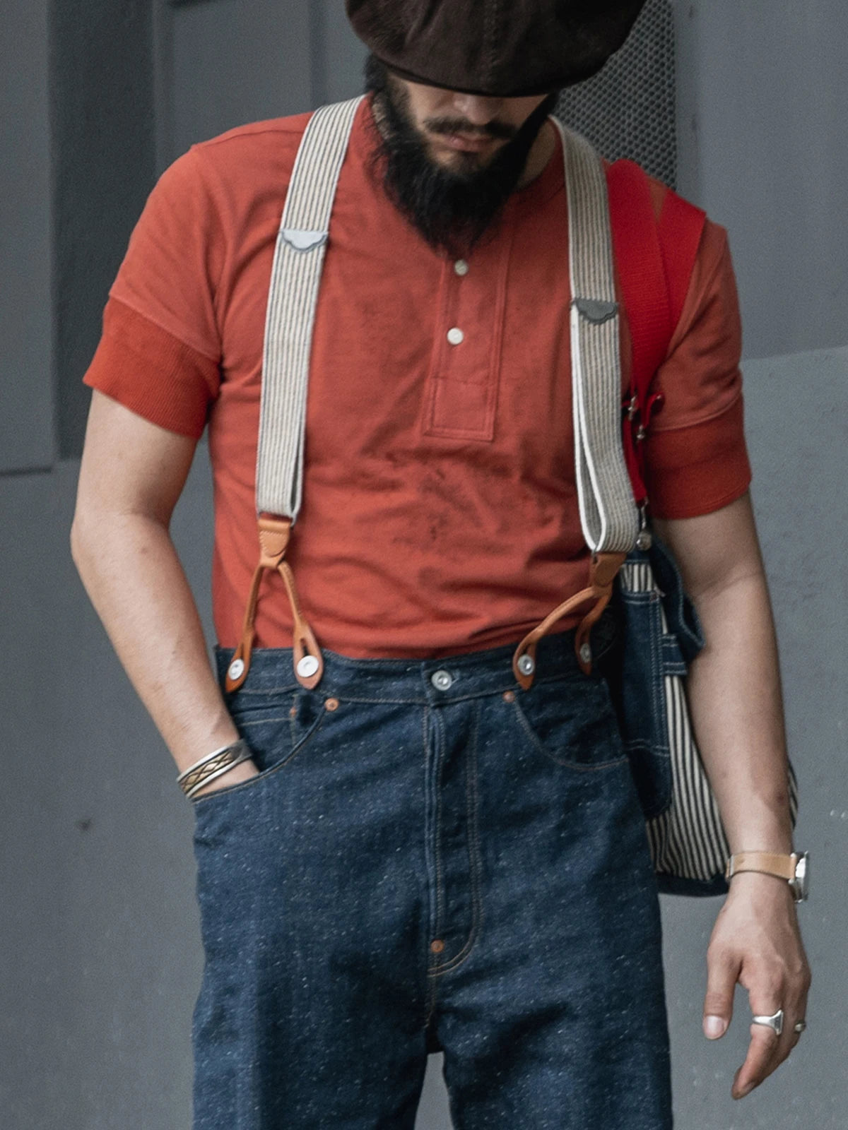 Rugged Bronson Retro Henry Collar Shirt