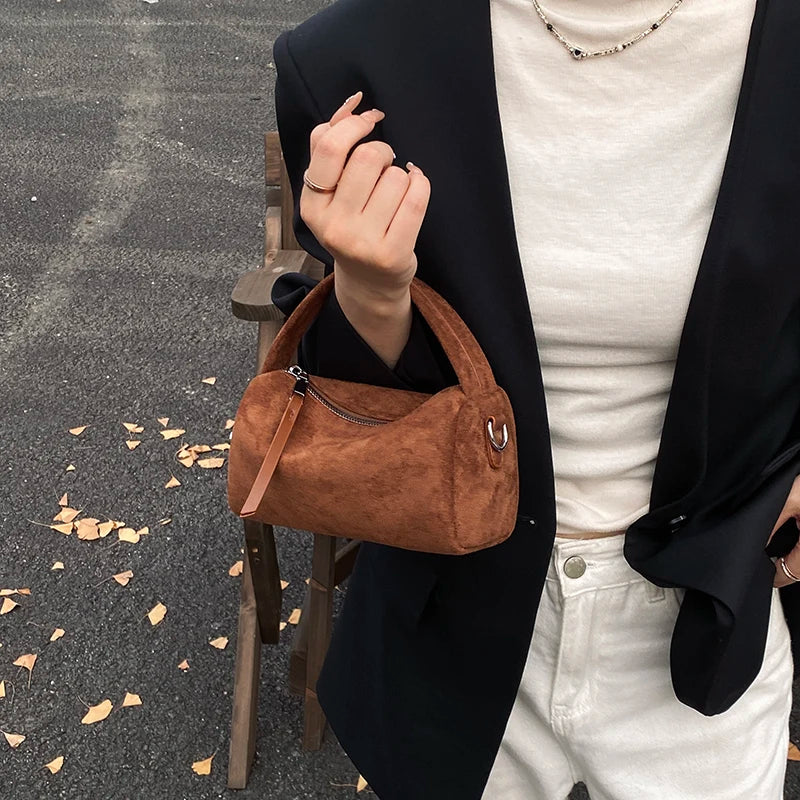 Fashionable Retro Mini PU Leather Shoulder Bags for Women Bucket Crossbody Bag 2026 Winter Luxury Designer Purses and Handbags