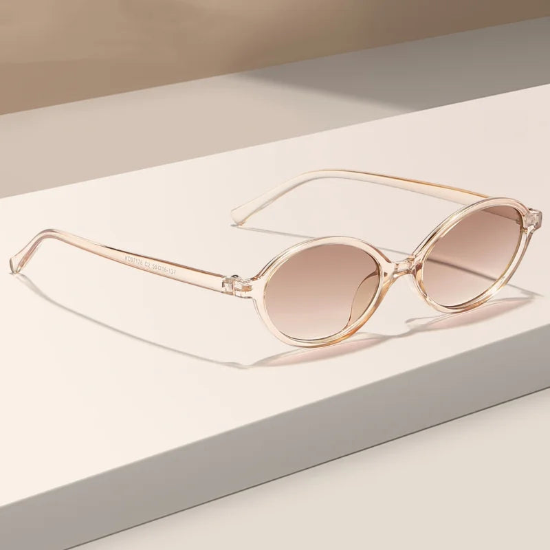 2024 Trend Oval Sunglasses — Unisex Elliptical Small‑Frame UV‑Protection Ultra‑Light Eyewear