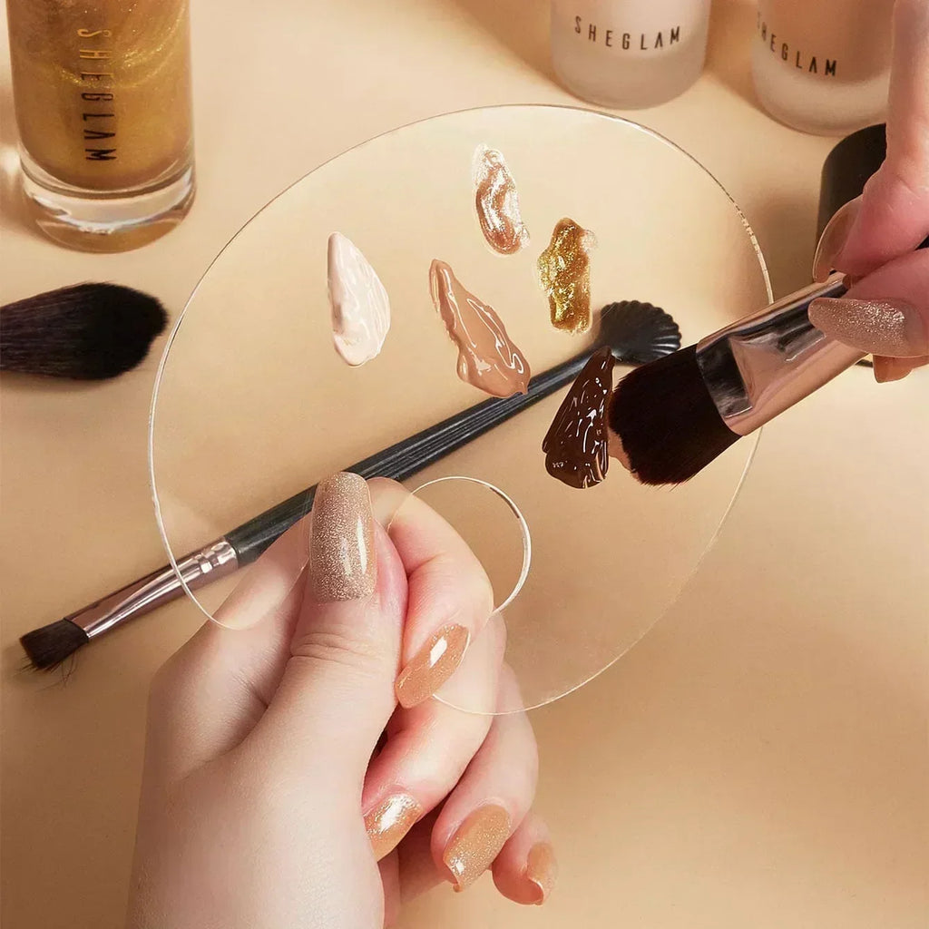 Acrylic Makeup & Nail Art Palette – Multi‑Use Cosmetic Mixing Tool for Beauty & Manicure Artists