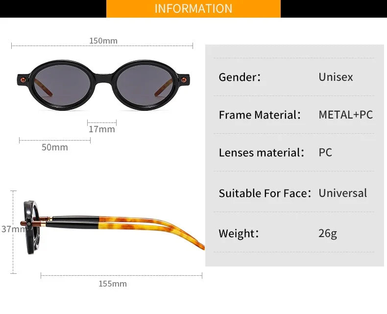 Vintage Round Sunglasses Women Luxury Brand Designer UV400 Men High Quality Oval Sun Glasses Female Gafas De Sol Hombre