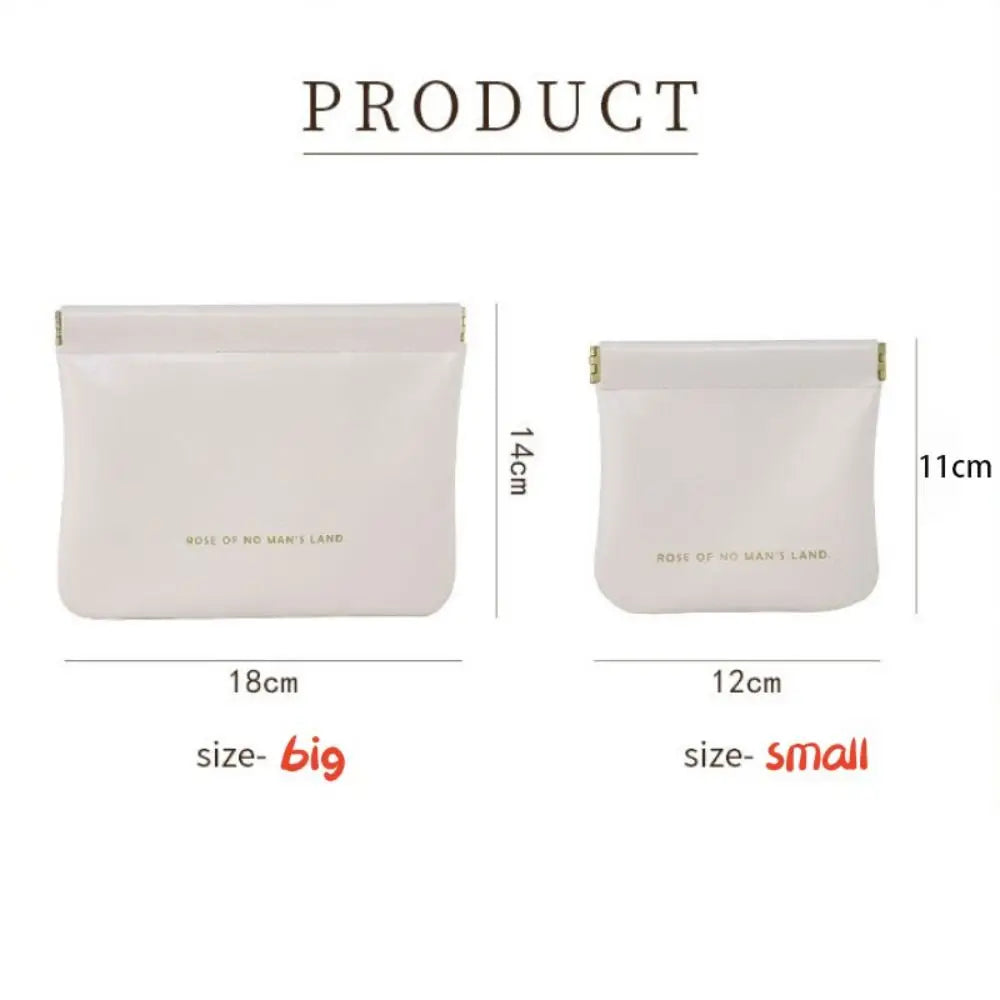 Fashion Simple Lipstick Makeup Bag – Portable Mini PU Cosmetic Organizer & Travel Storage Pouch
