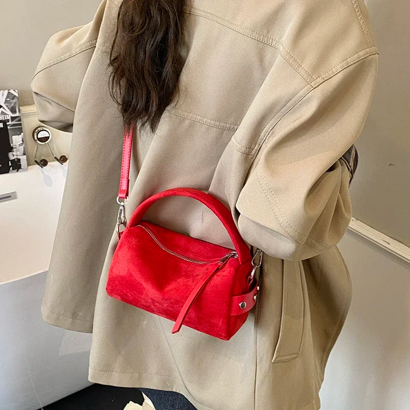 Fashionable Retro Mini PU Leather Shoulder Bags for Women Bucket Crossbody Bag 2026 Winter Luxury Designer Purses and Handbags
