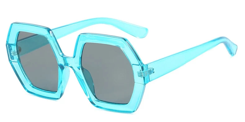 Square Irregular Sunglasses Women Oversized Polygon Luxury Yellow Shades Sun Glasses Female Elegant Polygon Eyewear UV400