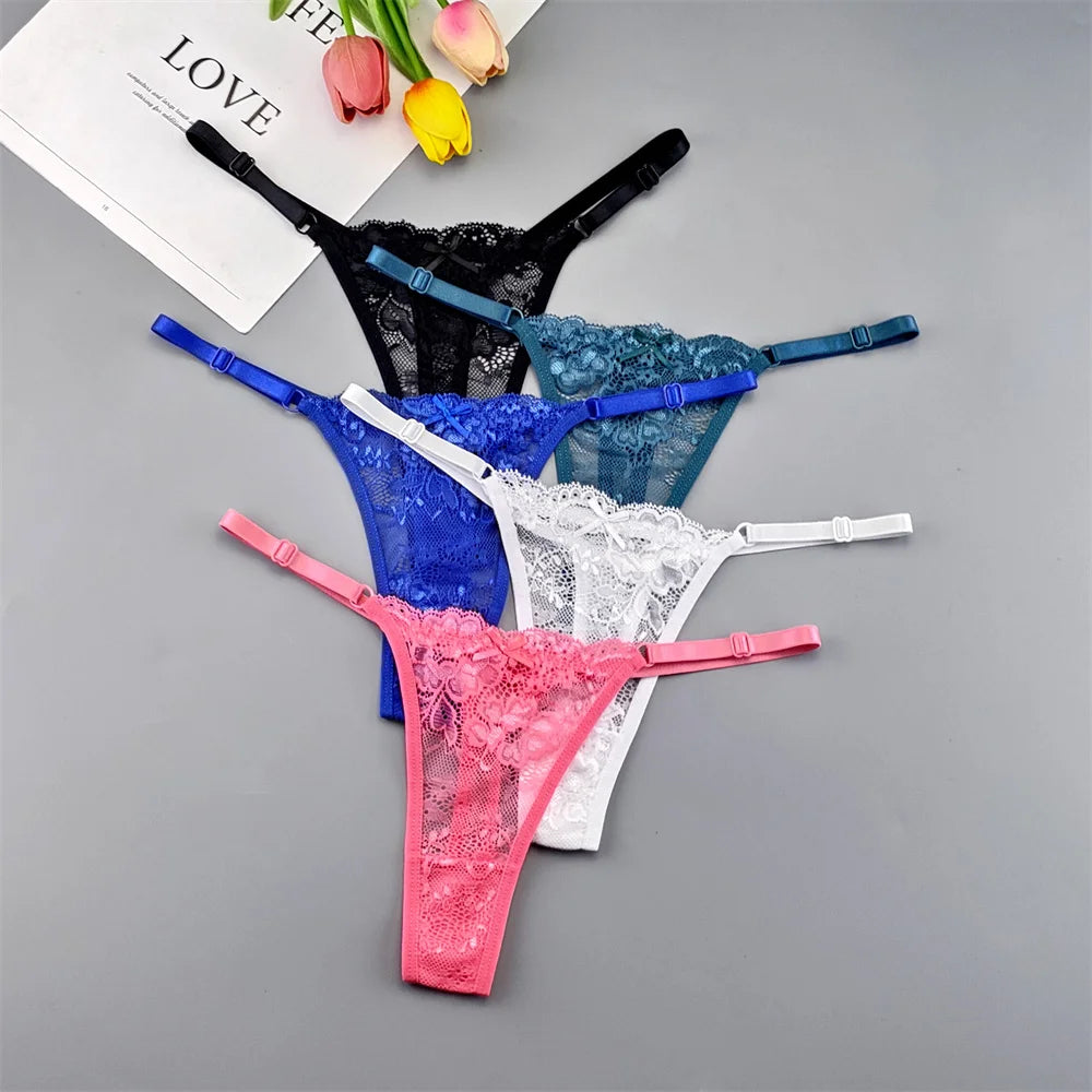 5‑Pack Lace Adjustable Thongs