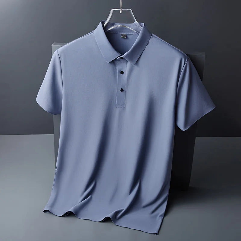 Ice Silk Short‑Sleeve Polo Shirt