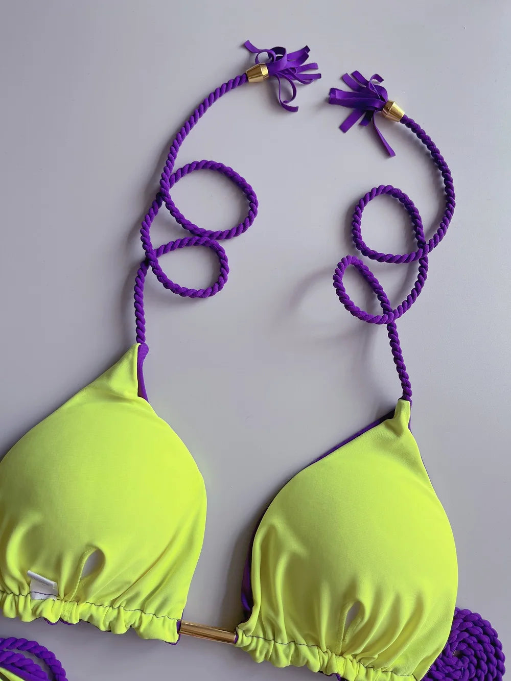 RUOTONSEPT Braided Rope Triangle Bikini