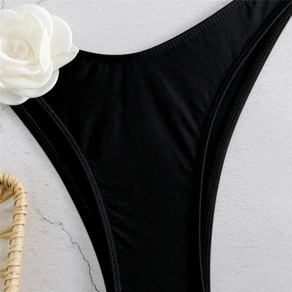 Rose Flower Brazilian Bikini