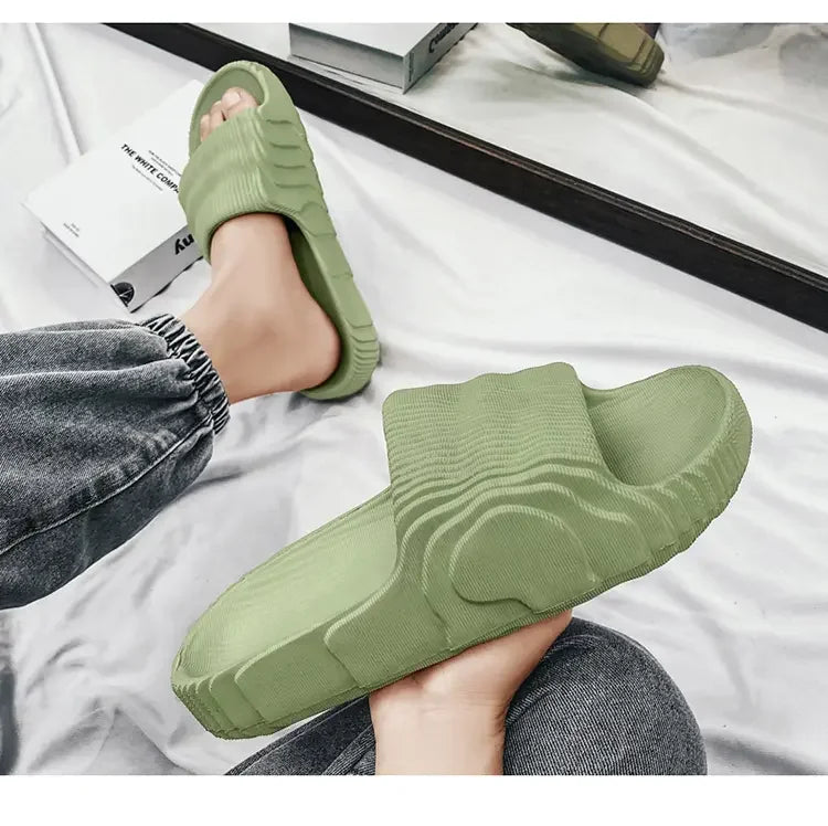 Unisex Summer EVA Platform Slippers — Soft‑Sole Open‑Toe Beach Slides for Women & Men (Sizes 29–46)