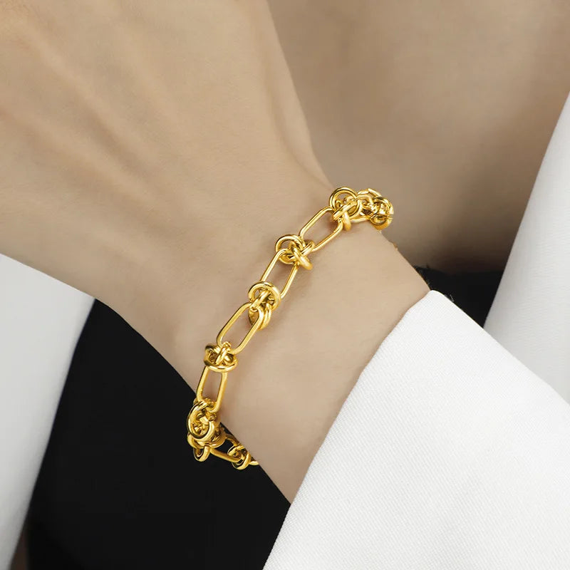 316L Stainless Steel Woman Bracelet New Style Gold Color Rust Proof Bracelets Women Stylish Girls Jewelry Drop Shipping