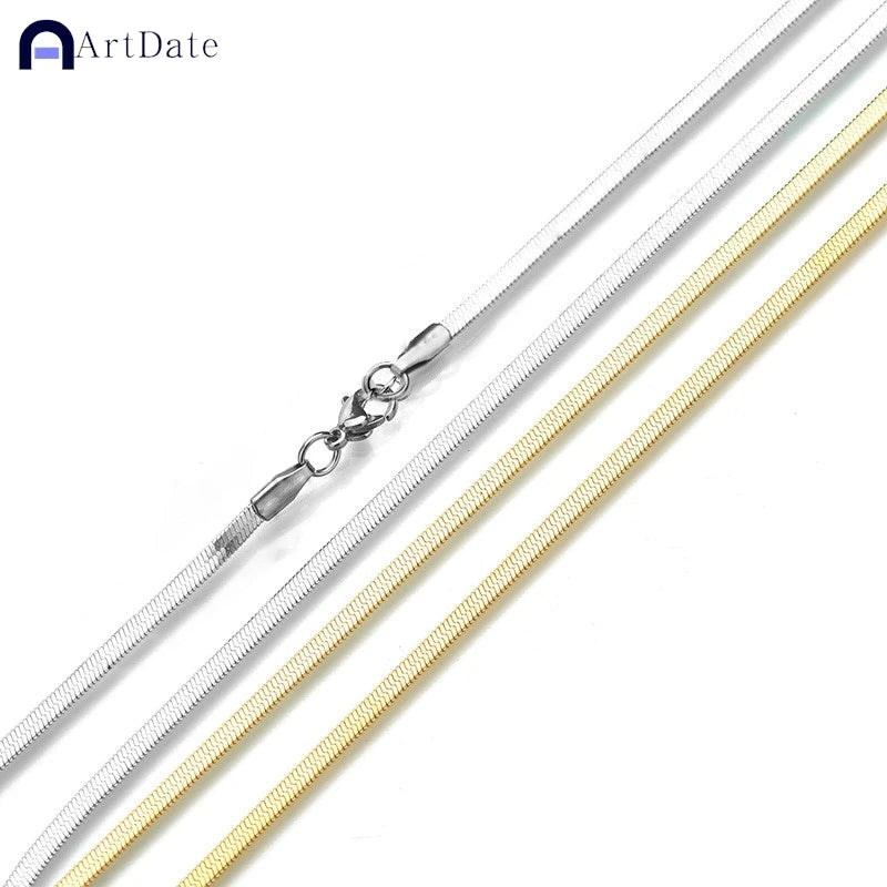 Minimalist 16+5cm Classic Snake Chain Bracelet Gold Color Width 2/3/4MM Stainless Steel Chain Bracelet For Women Jewelry Gift