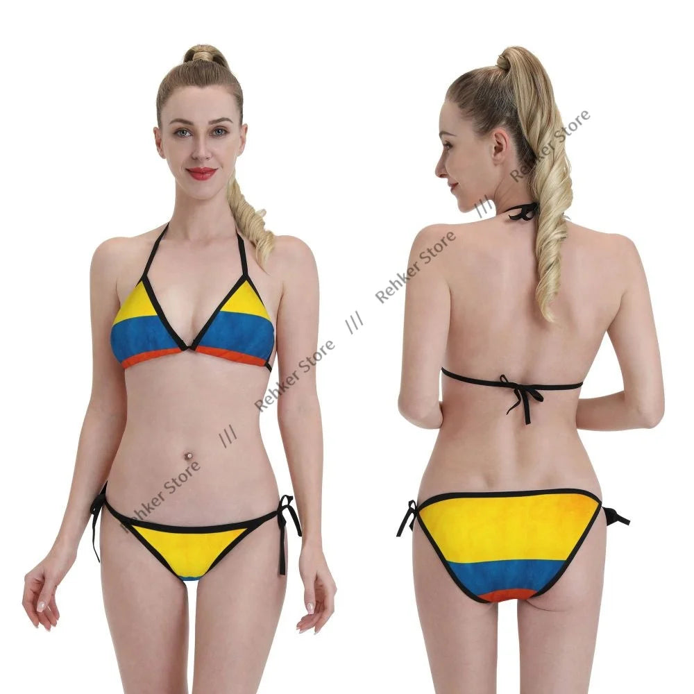 Colombia Flag Bikini Set