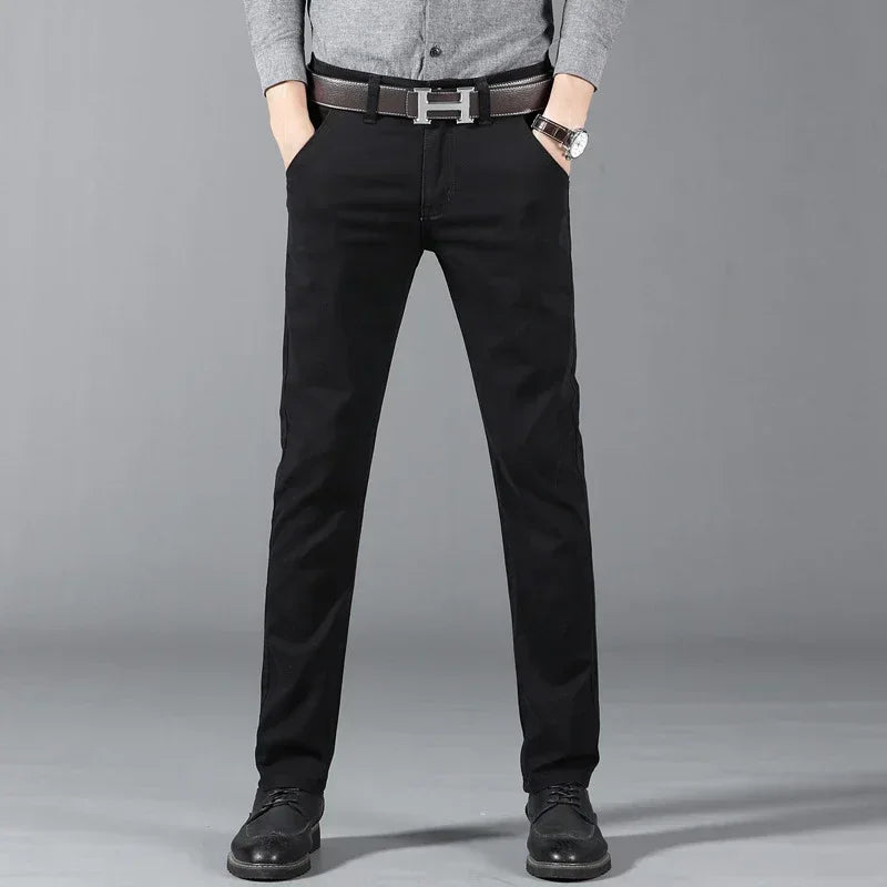 Men’s Casual Elastic Straight Pants