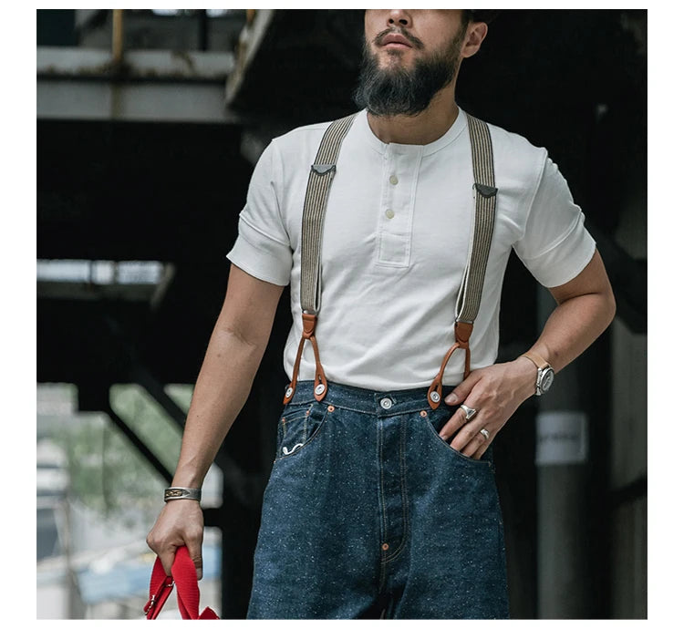 Rugged Bronson Retro Henry Collar Shirt