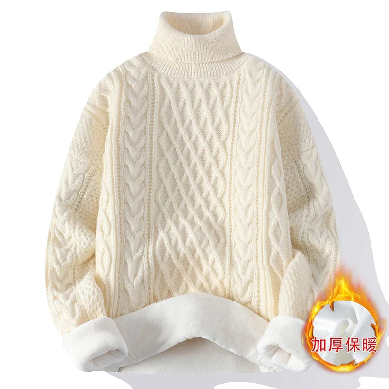 Men’s Winter Fleece Turtleneck Sweater