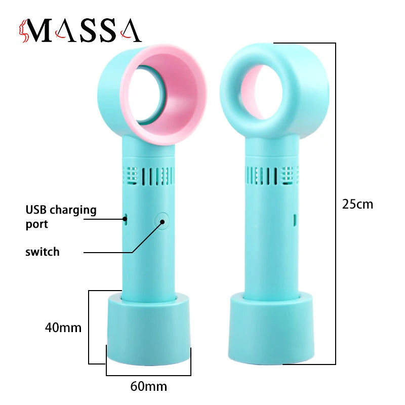 Eyelash Blower Bladeless Fan Handheld Small Creative Mini Handheld Portable USB Charging
