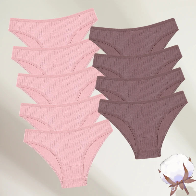 FINETOO Women’s Cotton Panties 9‑Pack
