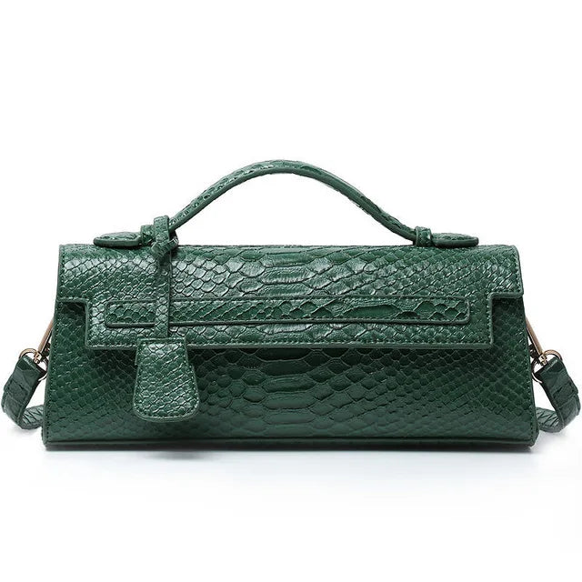 Hot Brand Design Ostrich/Snake Print Women Bag Handbag Ladies Handbags Fashion Luxury Brands Women's Long Handbags Shoulder Bags