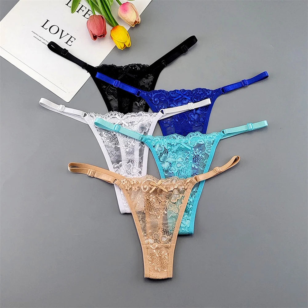 5‑Pack Lace Adjustable Thongs