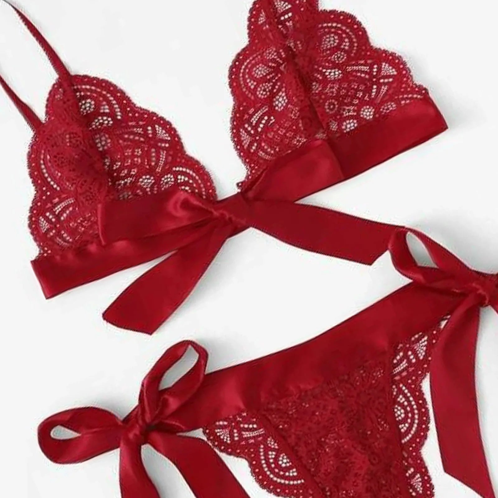 Ultra‑Thin Lace Lingerie Set