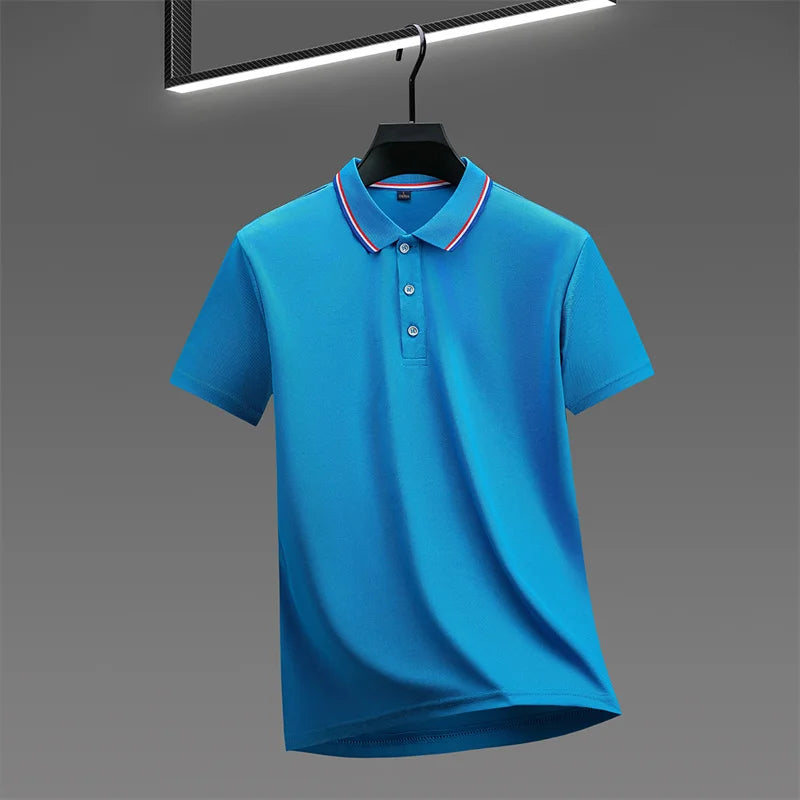 2025 Men’s Solid‑Color Polo Shirt – Summer Casual Short‑Sleeve Fashion Top | Comfortable & Versatile