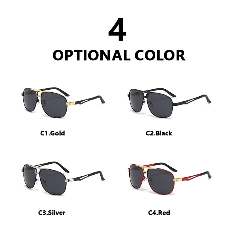CRIXALIS Pilot Polarized Sunglasses Men Outdoor Sport Fishing Sun Glasses Male Fashion Anti Glare Driving Shades UV Protection