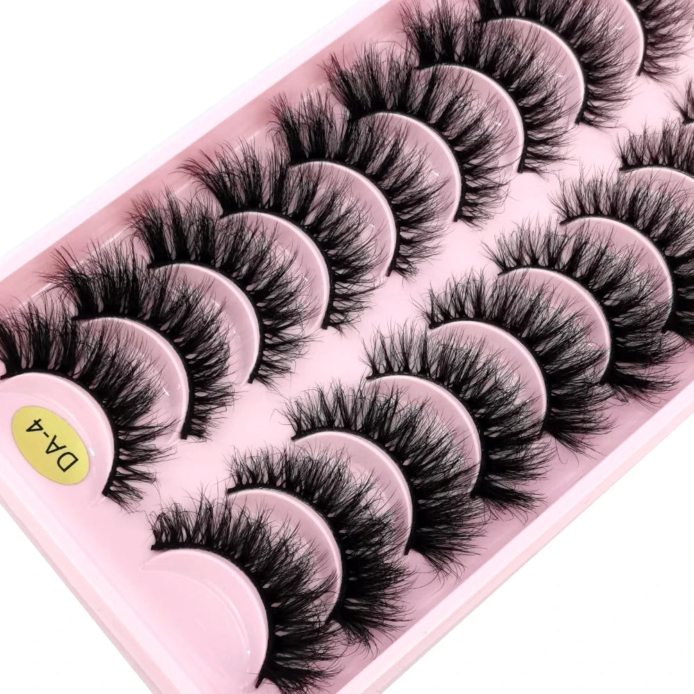 HBZGTLAD New 10 Pairs Natural False Eyelashes Fake Lashes Long Makeup 3d Mink Lashes Extension Eyelash Mink Eyelashes for Beauty