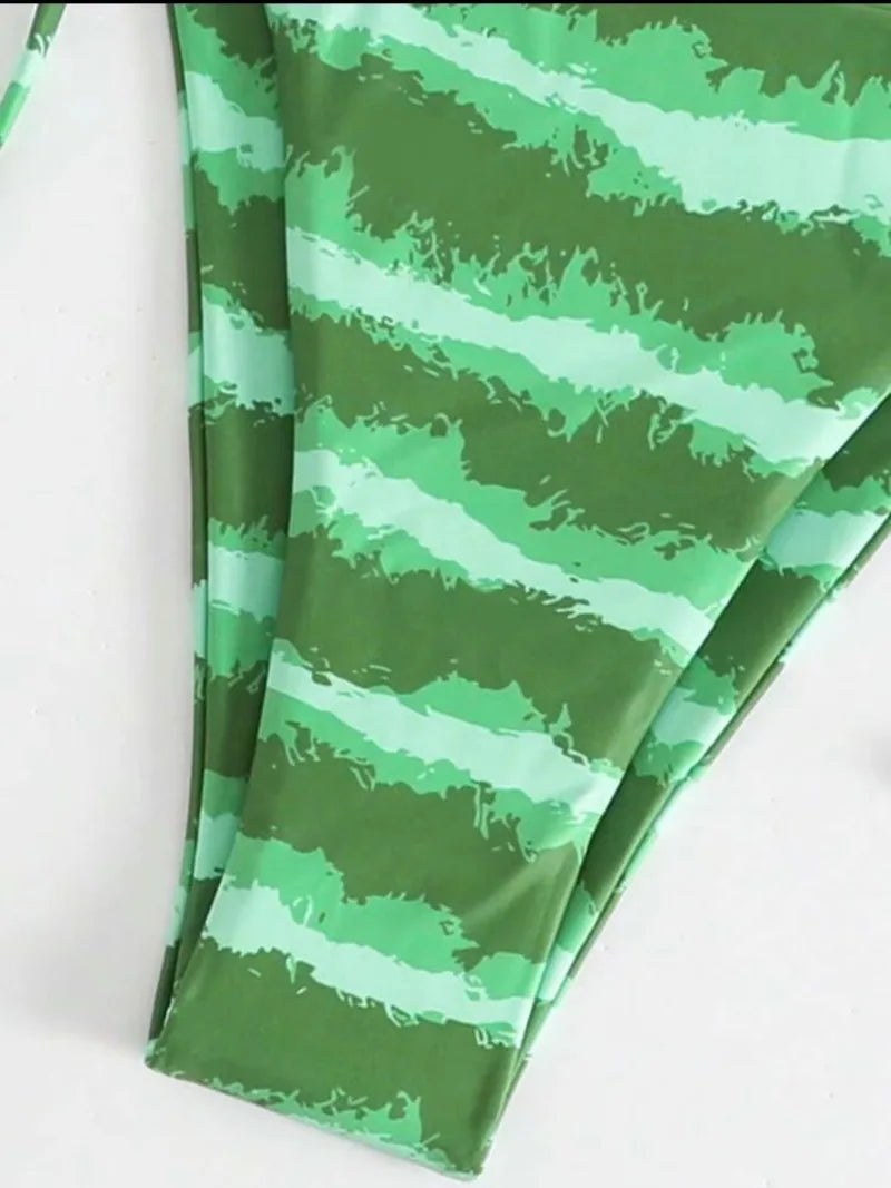 Cute Watermelon Print Micro Bikini