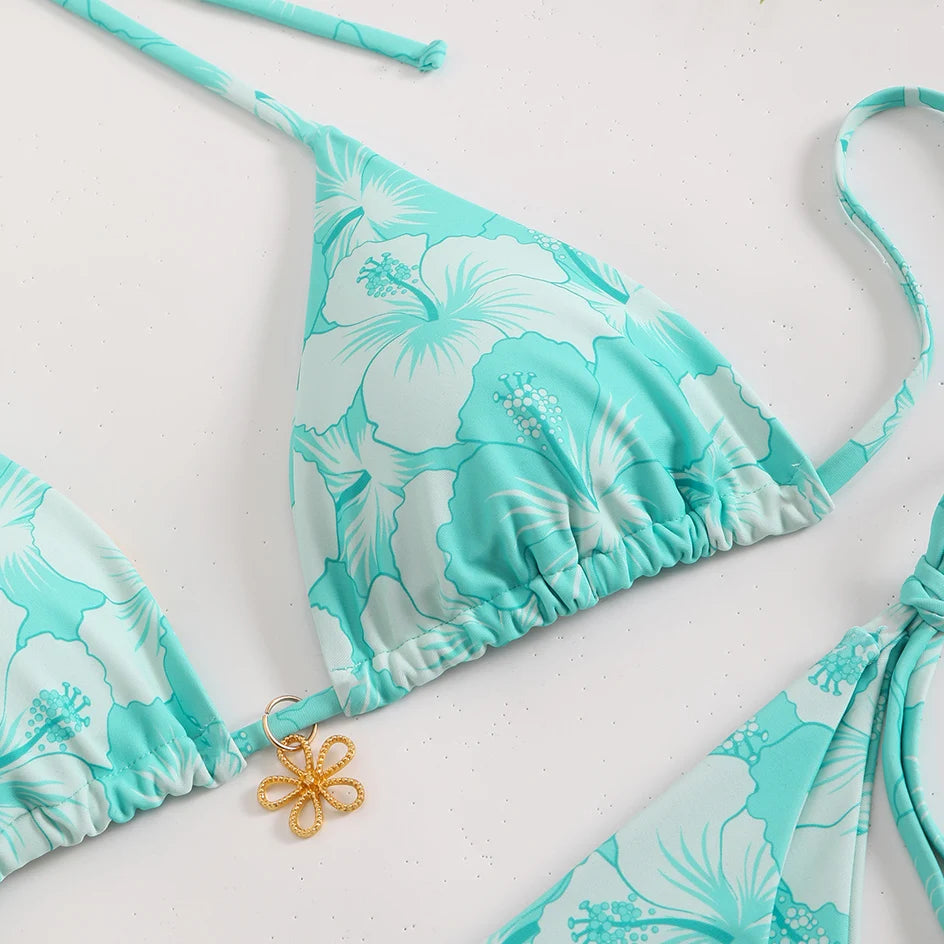 Trendy Two‑Piece Thong Swimsuit