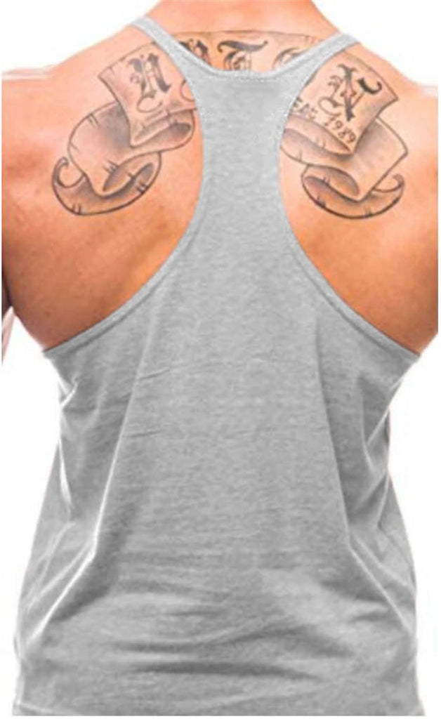 Men’s Bodybuilding Y‑Back Tank Top – Cotton Breathable Gym Muscle Vest, Fitness Workout Sleeveless Shirt