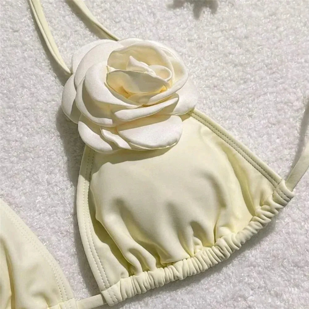 Rose Flower Brazilian Bikini