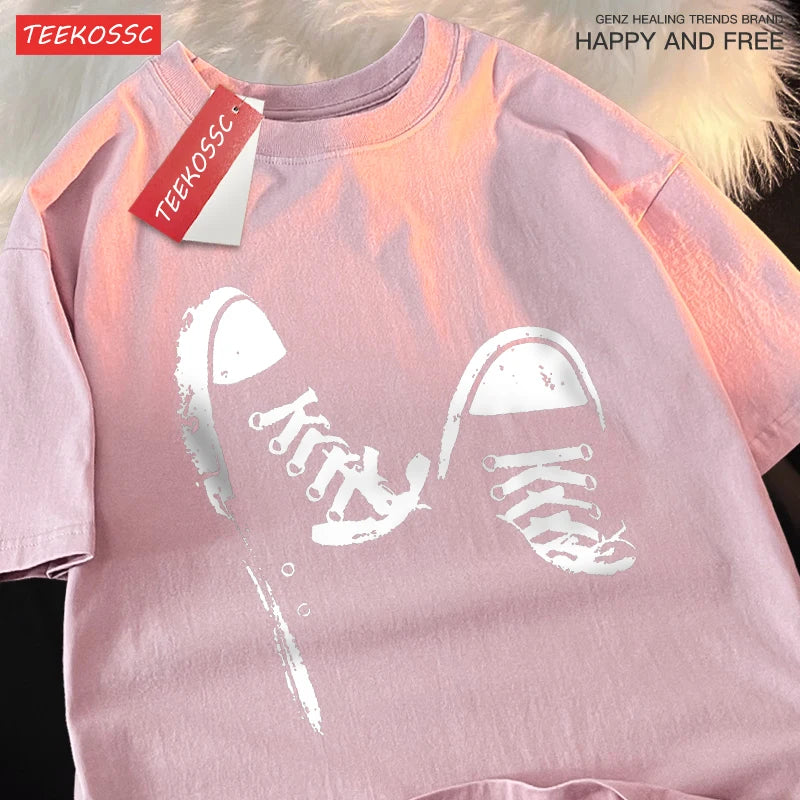 Unisex Canvas Shoe Vintage T‑Shirt