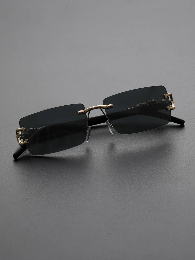 1/2/3 PCS Fashionable Trendy Frameless Rectangular Personalized Sunglasses For Daily Life