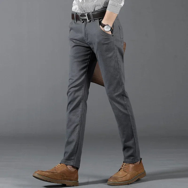 Men’s Casual Elastic Straight Pants