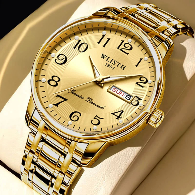 Quartz Watch Digital Elderly Professional Night Light Watch Calendar Waterproof Gift Watch