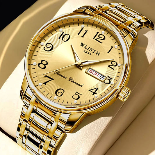 Quartz Watch Digital Elderly Professional Night Light Watch Calendar Waterproof Gift Watch