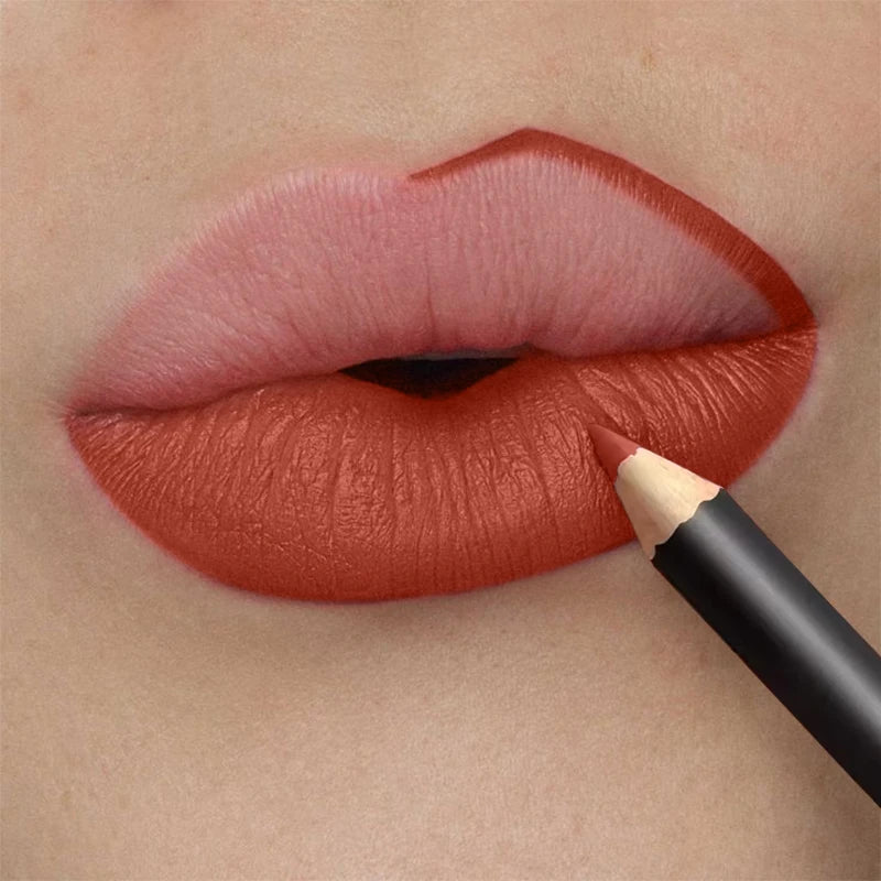 13 Colors Waterproof Nude Matte Lipliner Pencil Red Contour Tint Lipstick Long Lasting High Pigmented Lip Liner Lip Makeup Tool