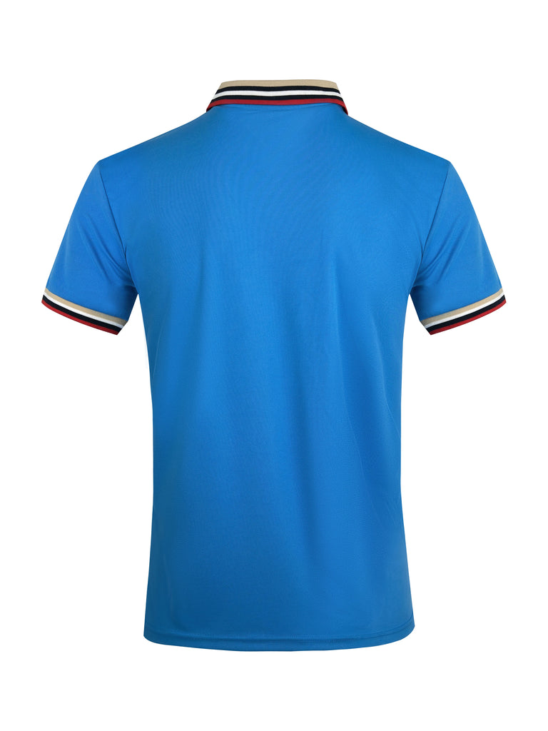 Men’s Summer Cotton Polo Shirt – Breathable Solid/Striped Short‑Sleeve Business‑Casual Top