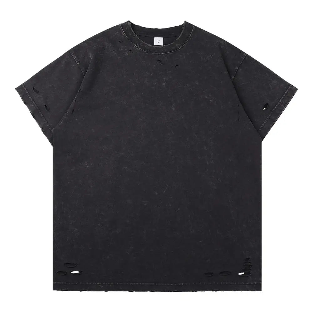 Men’s Heavy Thick Ripped Oversized T‑Shirt