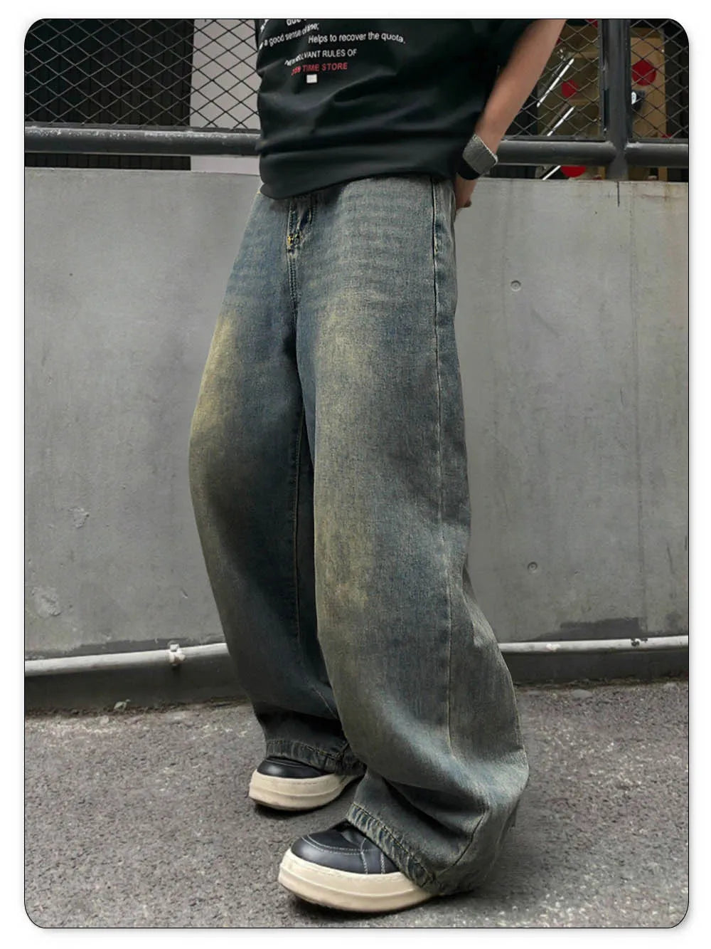 Ultra‑Baggy Wide‑Leg Jeans