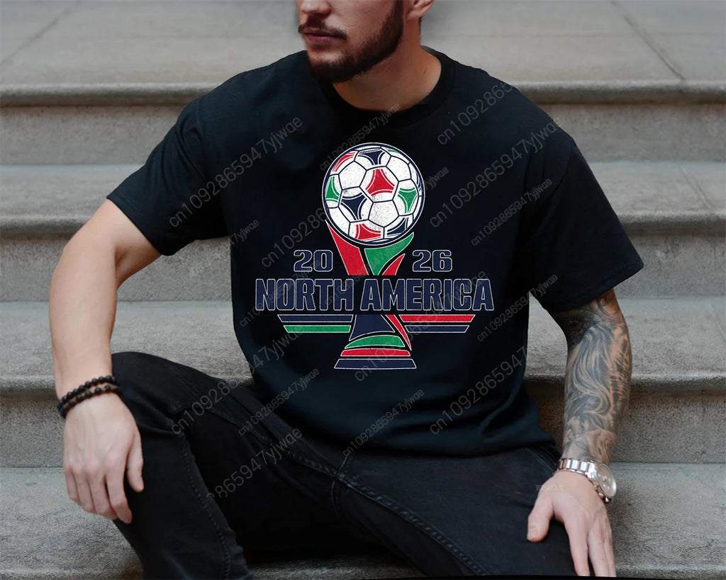 2026 North America Soccer Tee — America Mexico Canada Host Cities Map | Unisex Fan Shirt