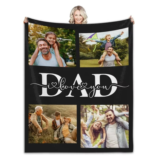Personalized Custom Photo Blanket for Dad – The Perfect Father’s Day & Birthday Gift