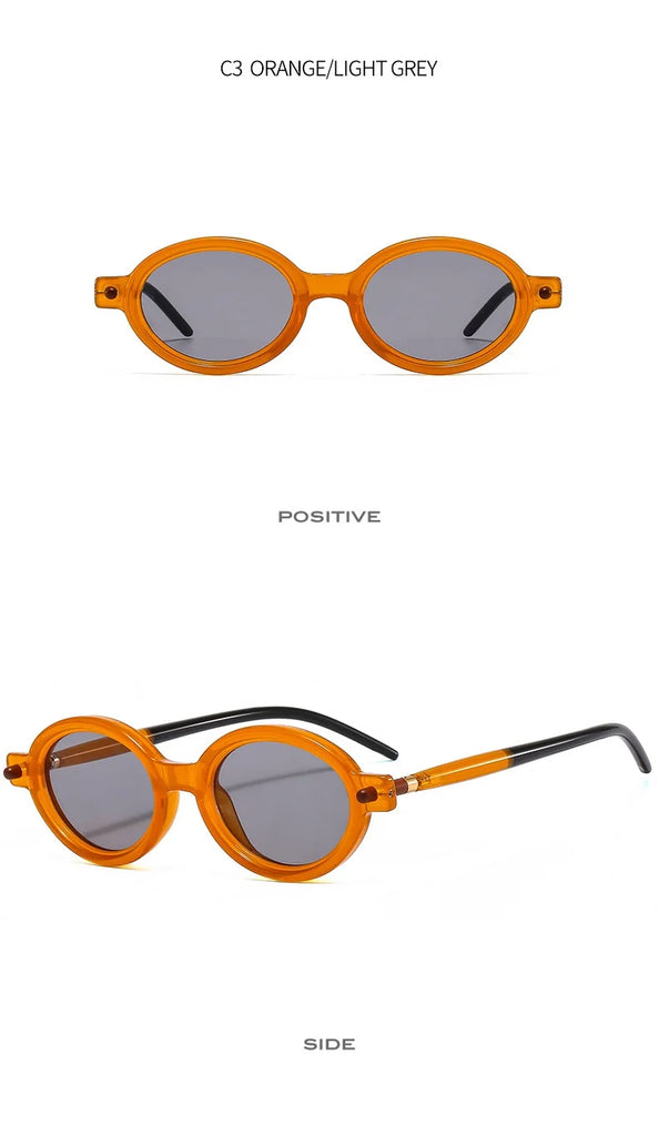 Vintage Round Sunglasses Women Luxury Brand Designer UV400 Men High Quality Oval Sun Glasses Female Gafas De Sol Hombre