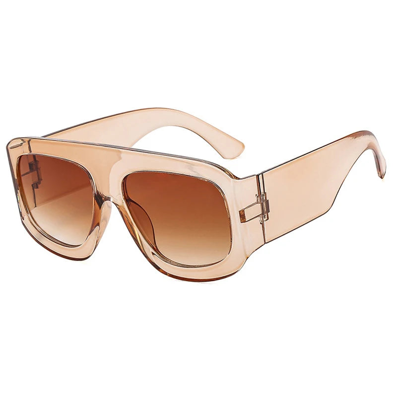 Vintage Exaggerated Square Sunglasses — Unisex Retro Rectangle Eyewear for Women & Men