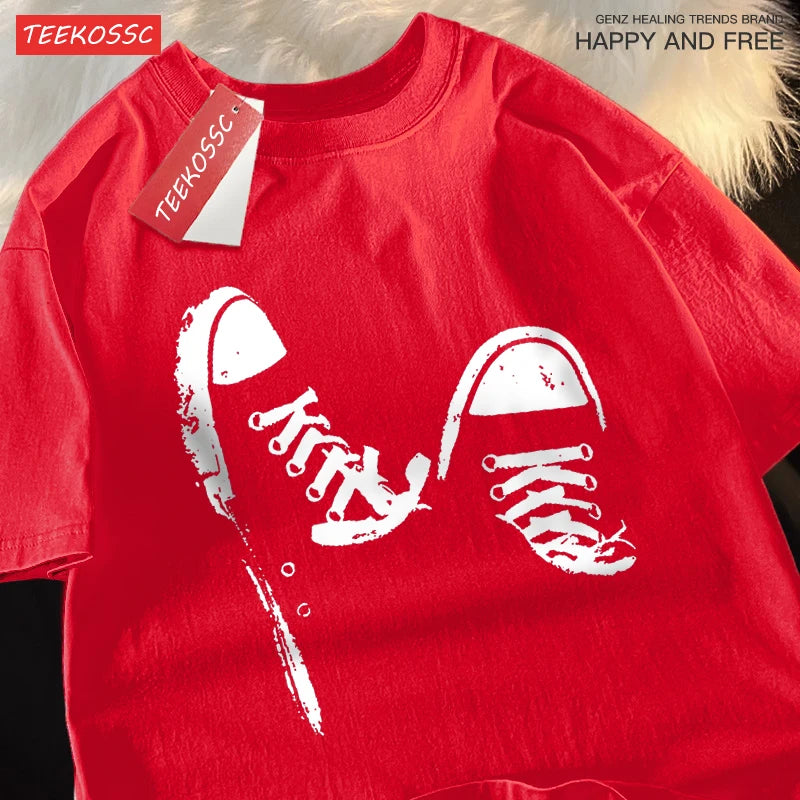 Unisex Canvas Shoe Vintage T‑Shirt