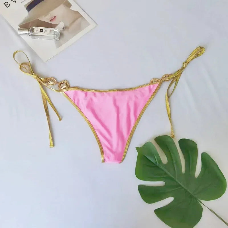 Halter Crystal Rhinestone Bikini