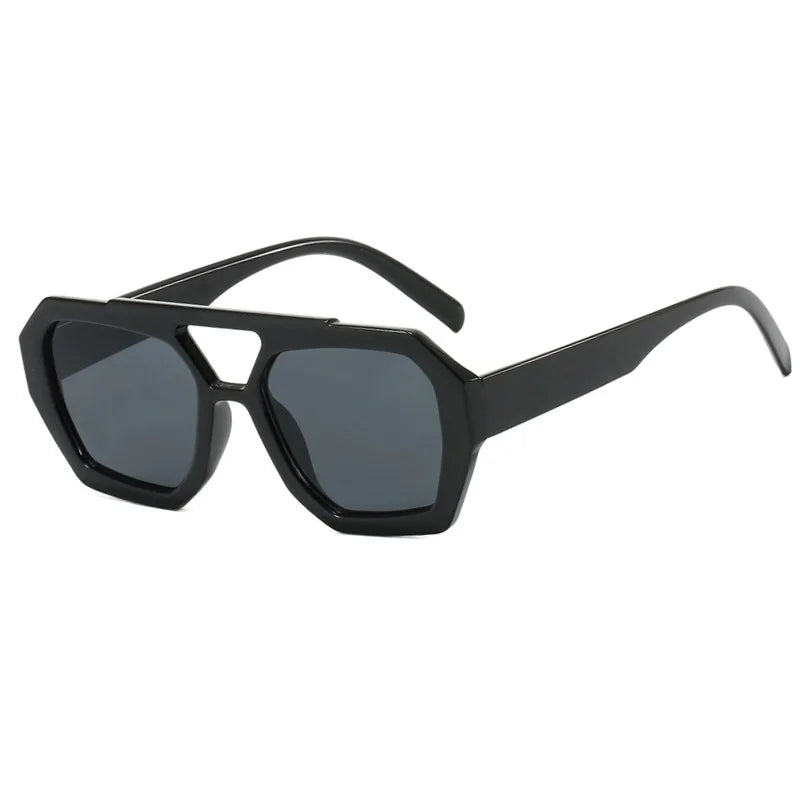 Fashion Double Bridges Women's Sunglasses Men 2025 Big Frame Eyewear Retro Luxury Designer Sun Glasses Women Shades gafas de sol
